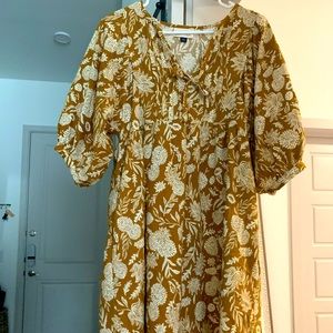 Universal Thread - Floral Print Puff Elbow Sleeve Babydoll Dress